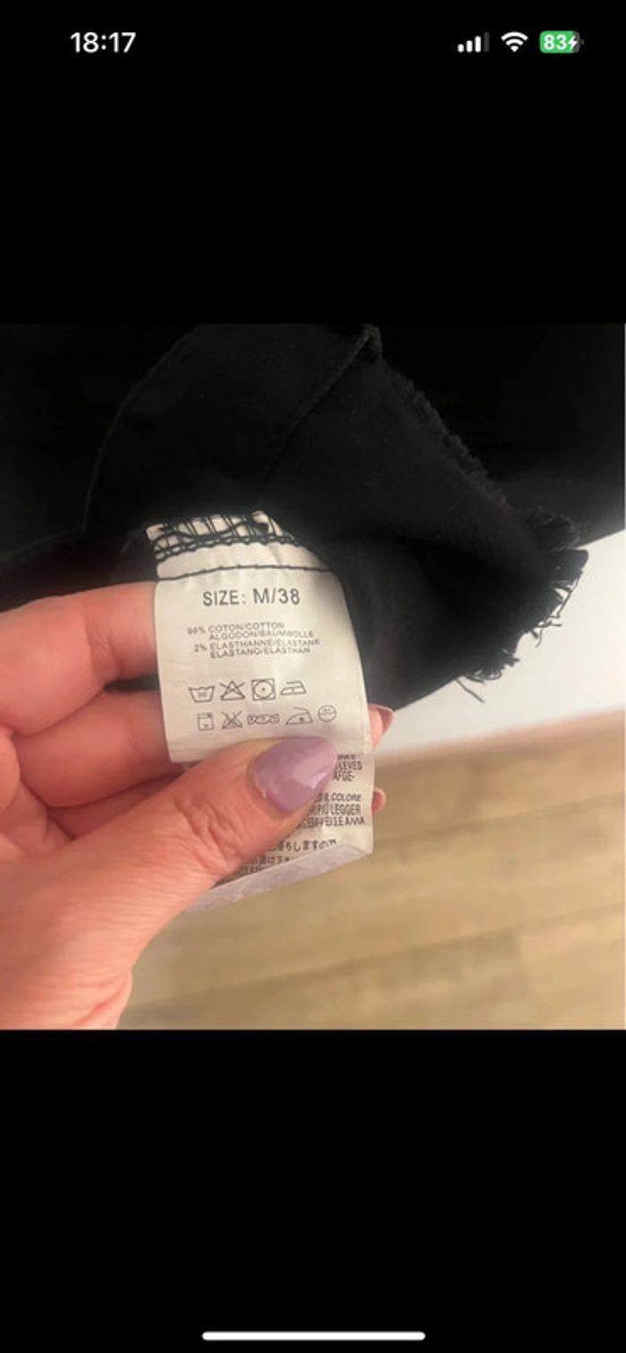 Robe salopette noire en jean – taille 38 - photo numéro 6