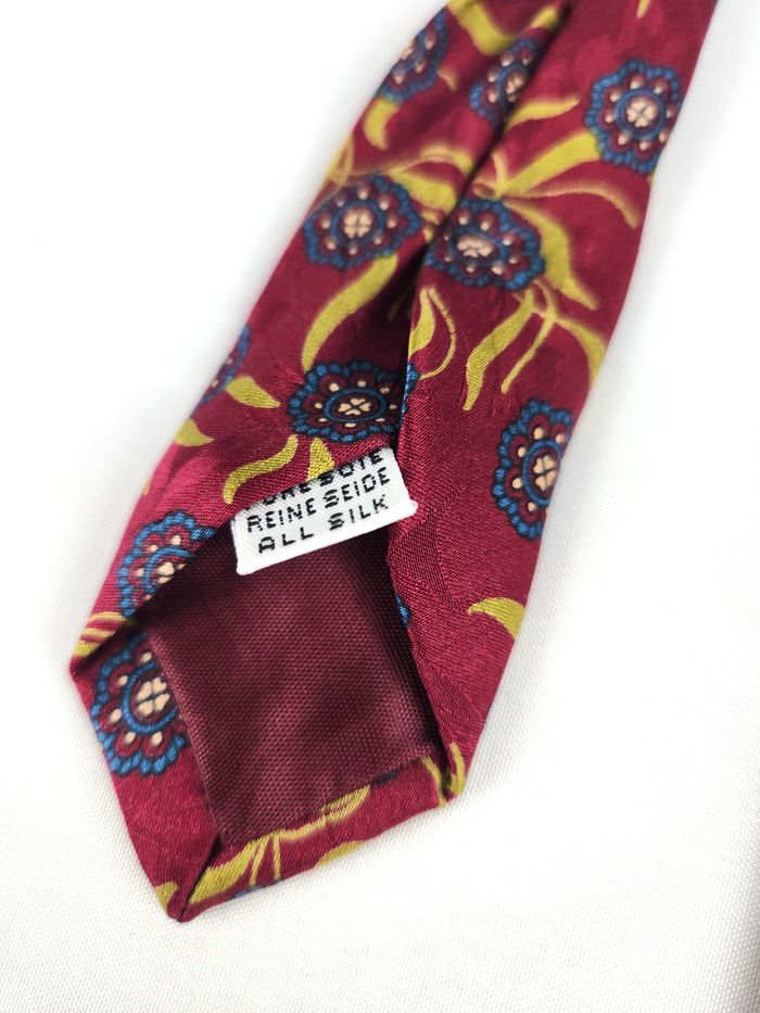 Cravate Jean Barel Paris - Soie Motif Floral - Vintage - photo numéro 7