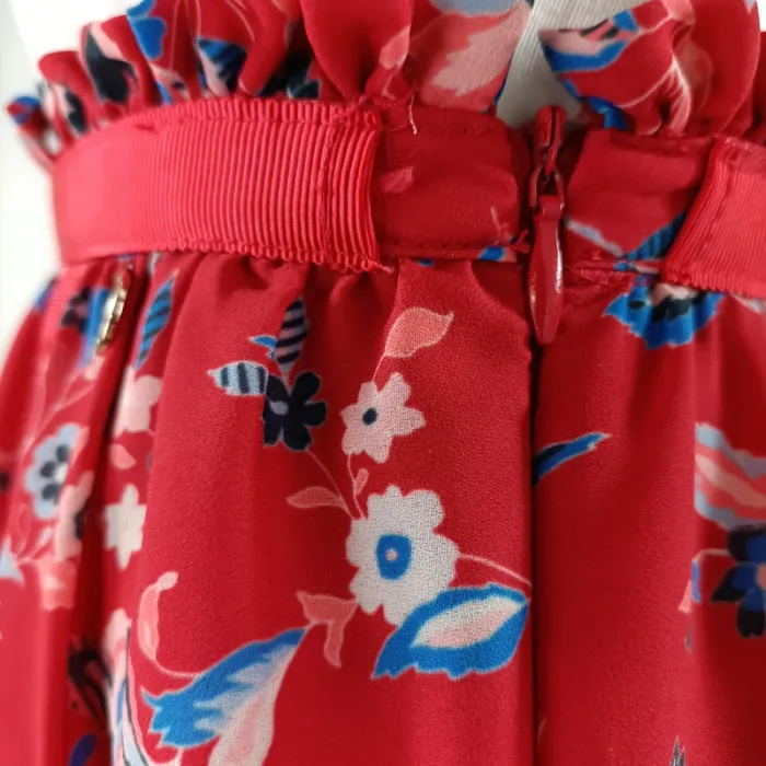 Jupe courte rouge imprimée fleuri - Liu Jo Milano - Taille 42 (estimé) - LE A968 - photo numéro 6
