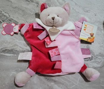 Doudou chat marionette