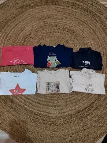 6 tee shirts manches longues 18 mois