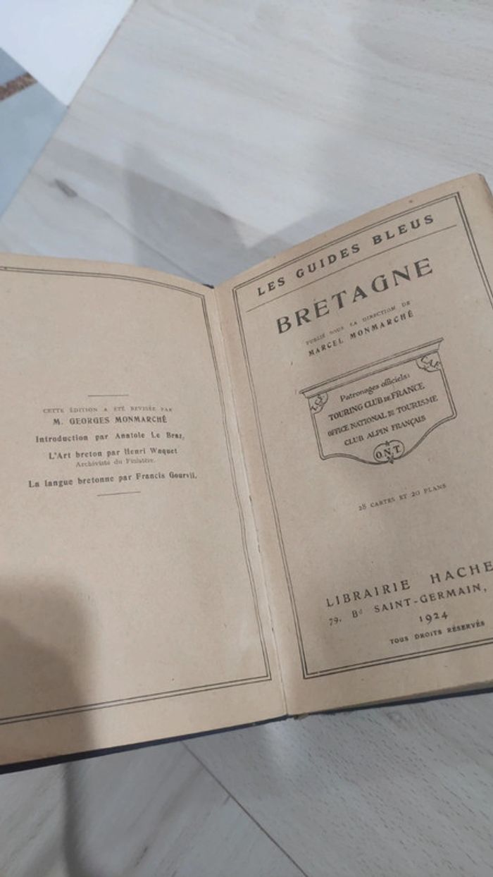 Ancien guide bleu Bretagne chemins de fer et route 1924 - photo numéro 8