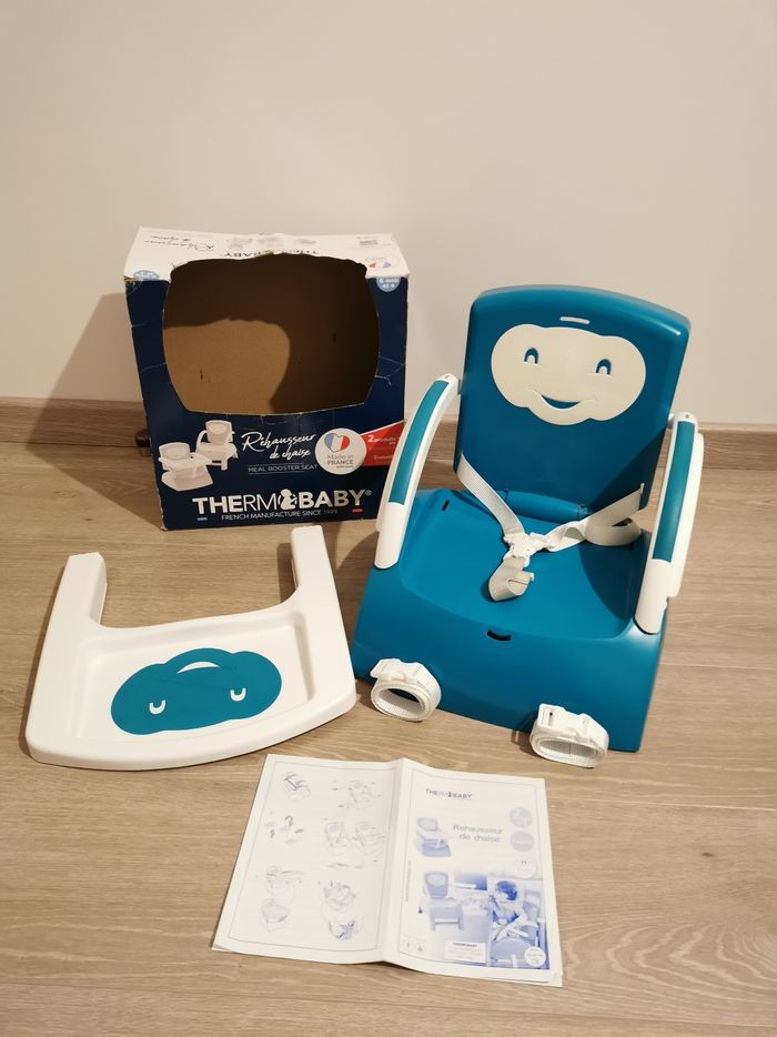 Rehausseur de chaise thermobaby bleu émeraude