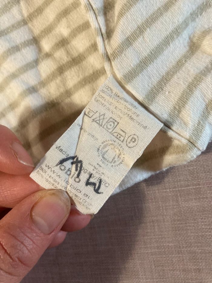 Haut cache-cœur Iobio en velours bio - Taille 50/56 (0-3 mois) - photo numéro 7