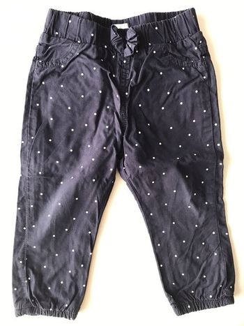 pantalon marine à pois