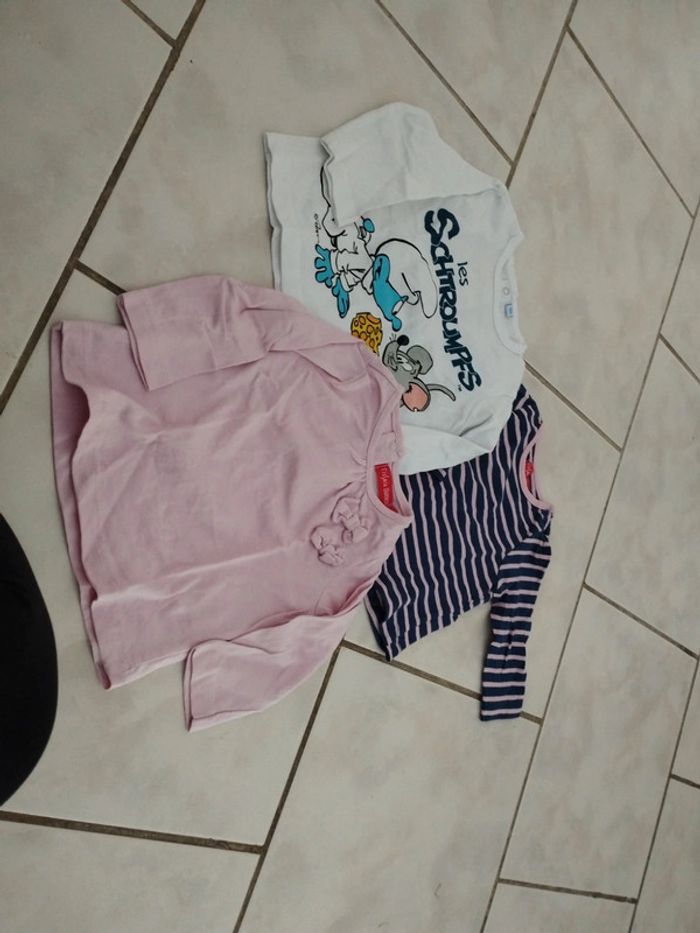 3 teeshirts 9 mois