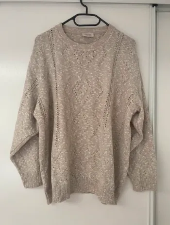 Pull en mailles croisées taille L Berger du Nord