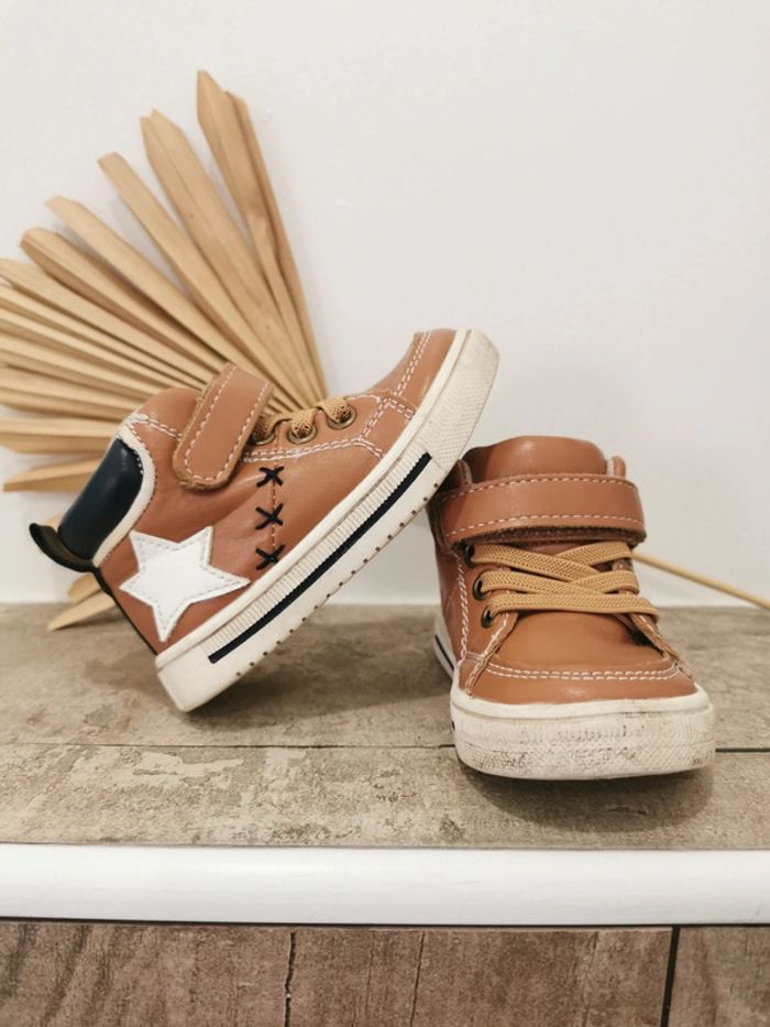 🌿Baskets montantes camel étoile taille 20 - photo numéro 2