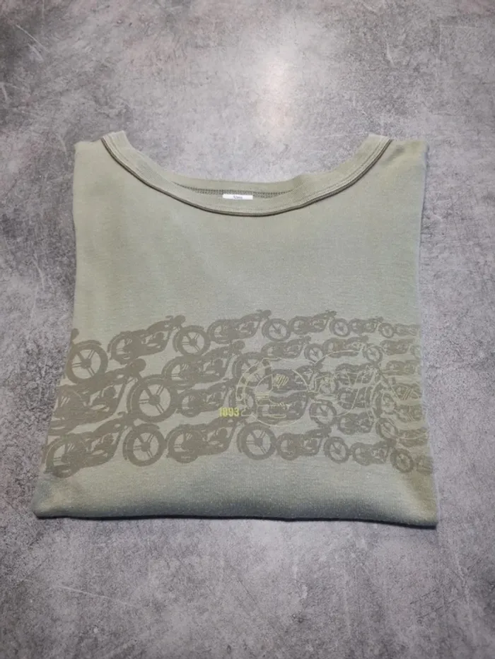 T-shirt à manches longues garçon - Taille 12 ans - Petit Bateau - Vert - photo numéro 7