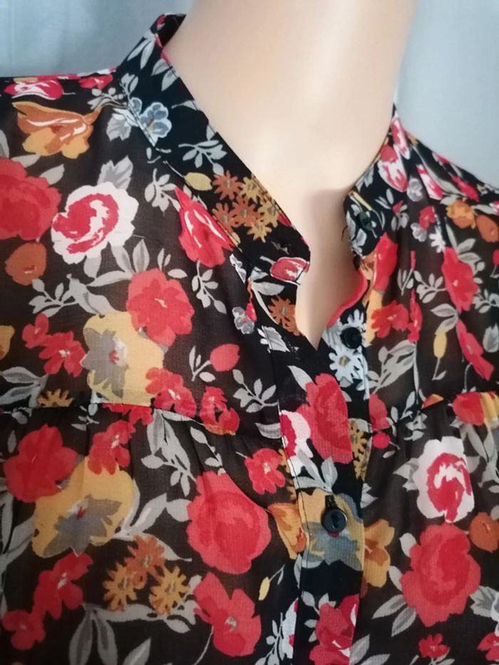 Chemisier fleuri d'automne MNG S - photo numéro 4