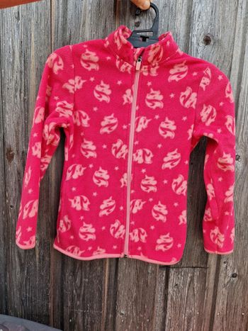 Gilet polaire licorne fuschia 8 ans