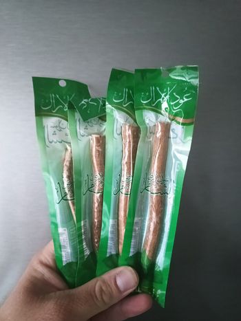 Lot de 4 bâtons de Siwak de la Mecque (goût mentholé)