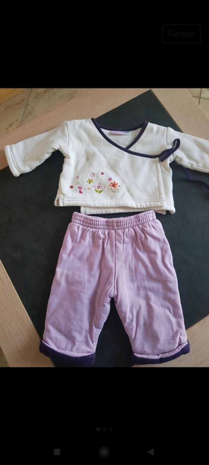 Ensemble chaud molletonné 3 mois