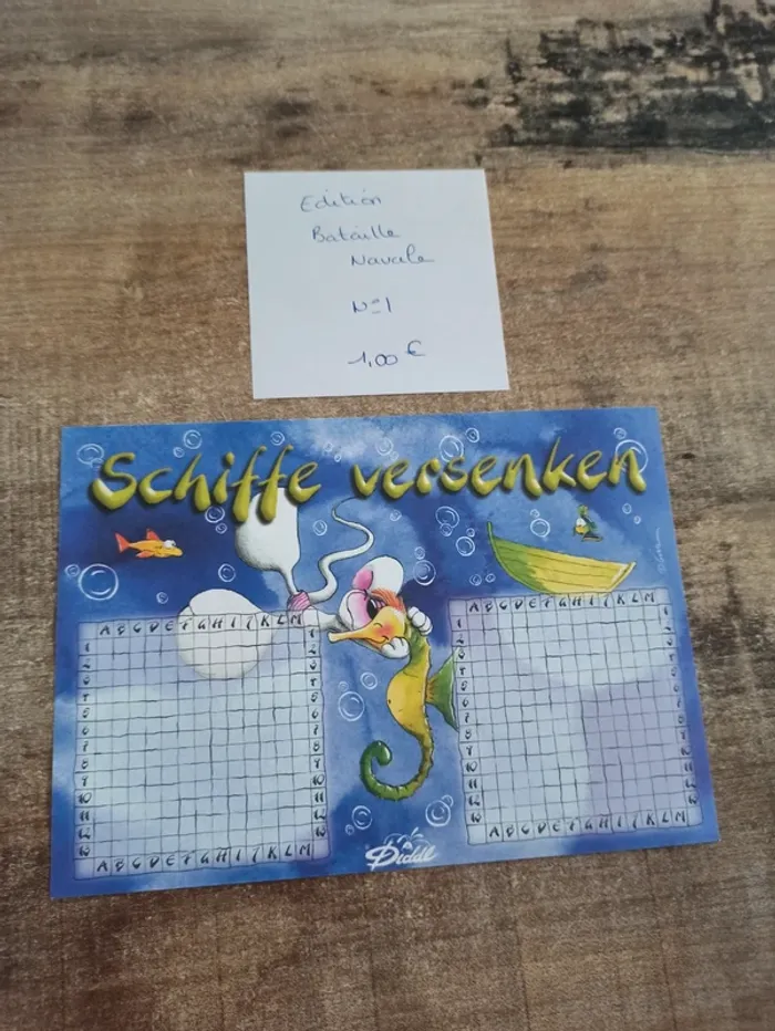 Feuille Diddl édition bataille navale 1 1,00€