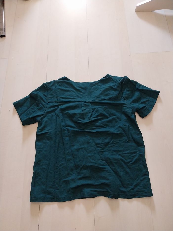 Tee shirt chemise vert sapin - photo numéro 2