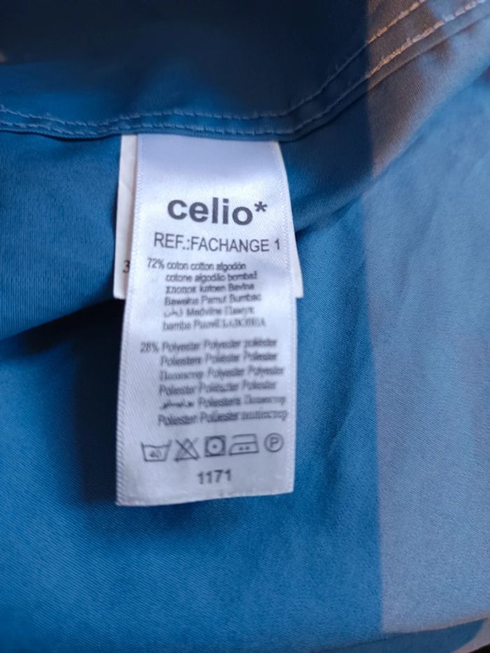 Chemise Celio bleu - photo numéro 4