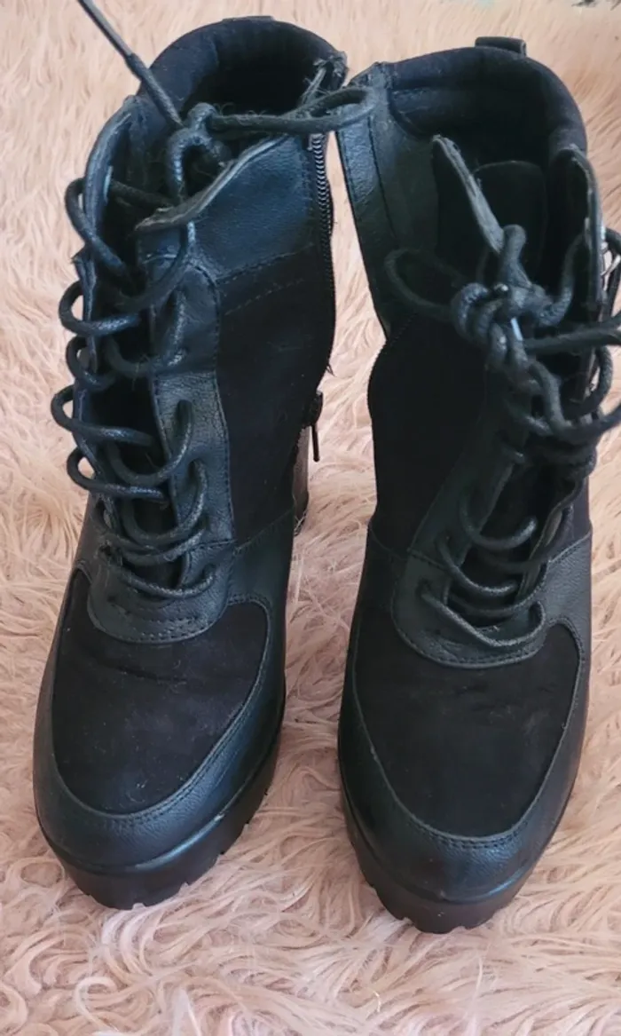 Bottines noires Bull boxer