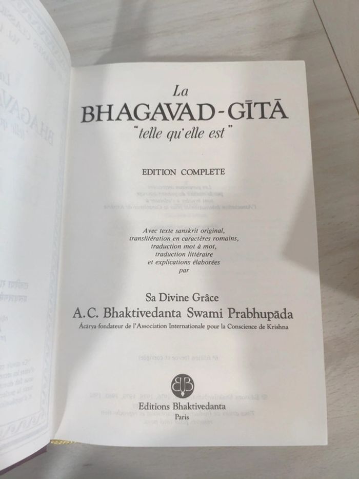 Lot de 5 tomes les grands classiques de l'Inde Bhagavad gita bhakti yoga Krishna Srimad Bhagavatam - photo numéro 7
