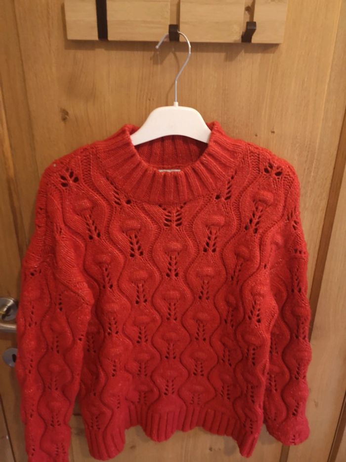Gros pull chaud d'hiver Pieces en rouge Xs