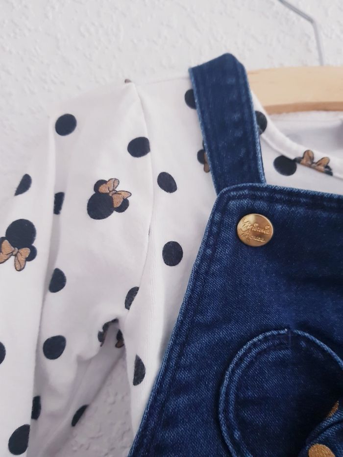 C&A - Disney - Ensemble salopette jupe en jean + tee-shirt manches longues - photo numéro 2