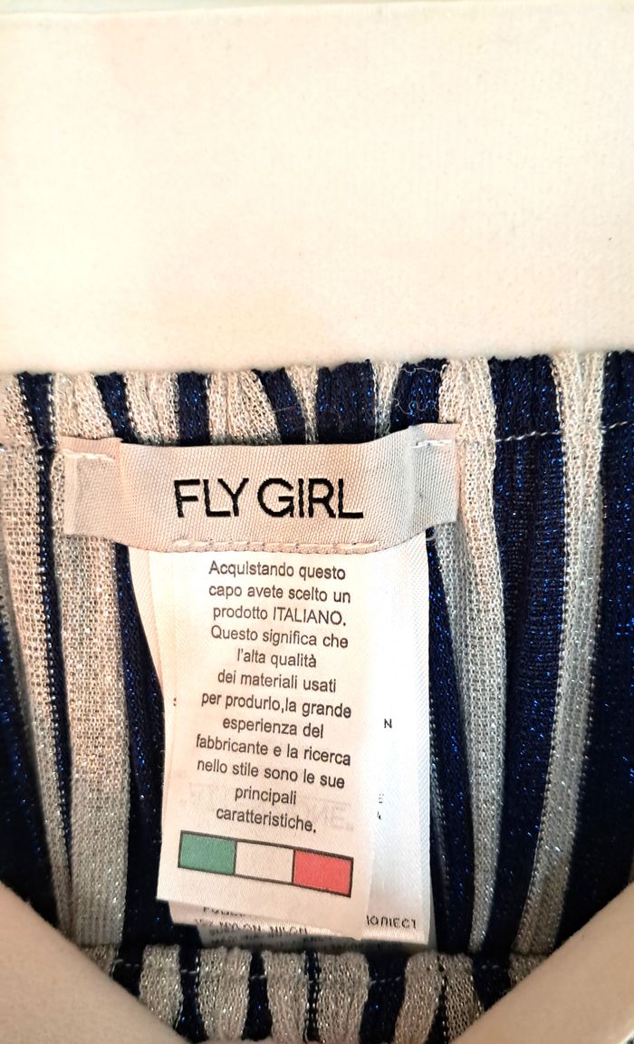 Jupe plissée à rayures scintillantes – Fly Girl – Taille M - photo numéro 4
