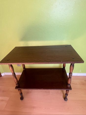 Desserte Vintage en bois sur roulettes