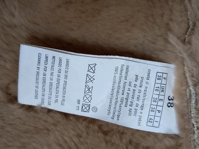 Manteau en cuir et fourrure à l'intérieur marque casual woman taille 38 - photo numéro 8