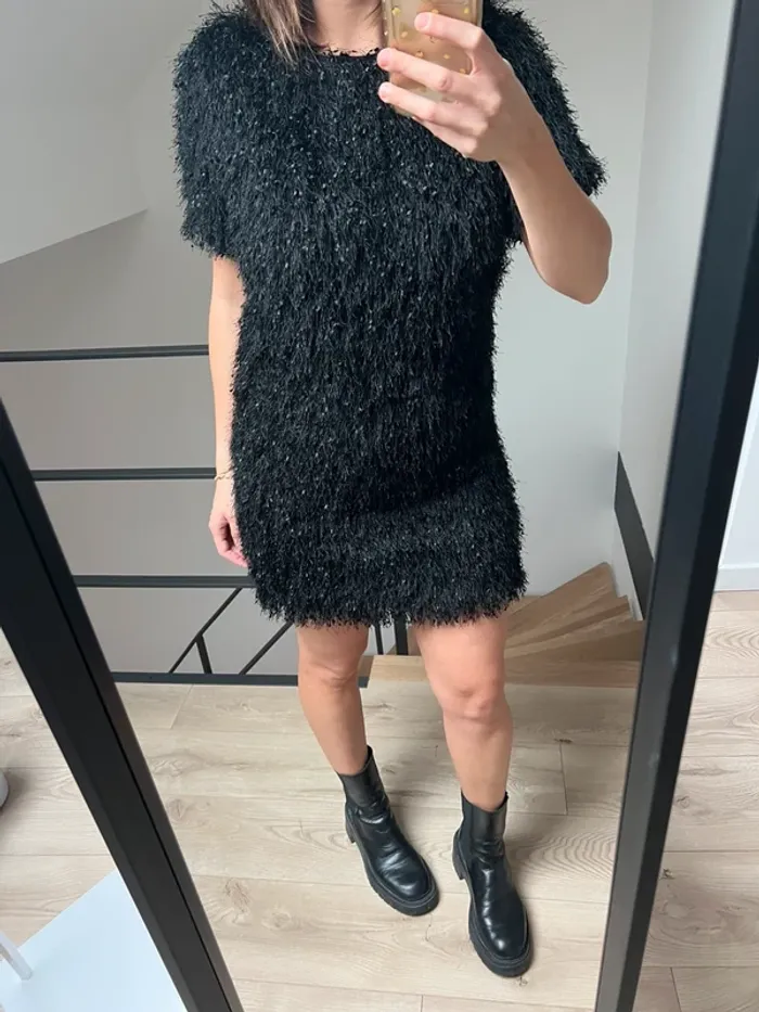 Robe noire courte taille unique - photo numéro 2