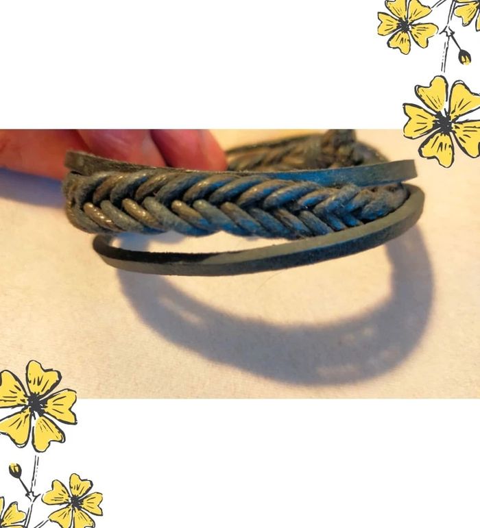 Bracelet mixte en cuir et corde tressée – Collection Terres d’Ailleurs - photo numéro 4