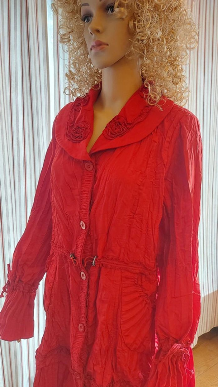 Pardessus rouge, léger FranStyle fr 44 neuf - photo numéro 2