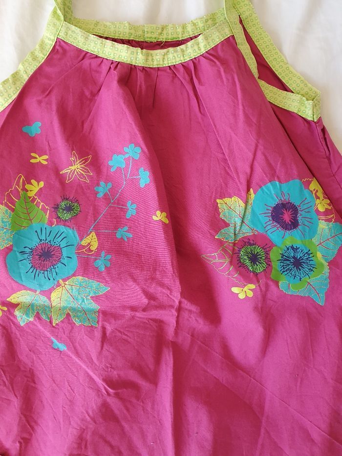 Robe la compagnie des petits rose violet vert taille 24 mois 2 ans - photo numéro 2