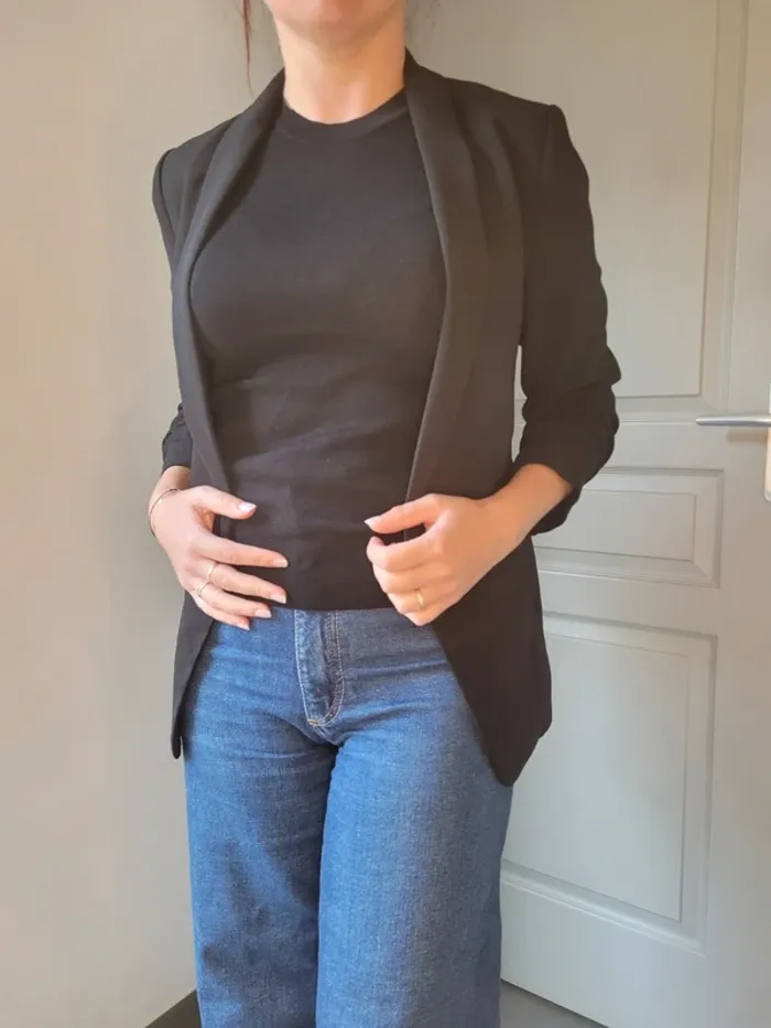 Veste blazer tailleur 36 taille S noir - photo numéro 3