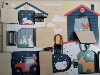 Plateau de serrures Montessori 