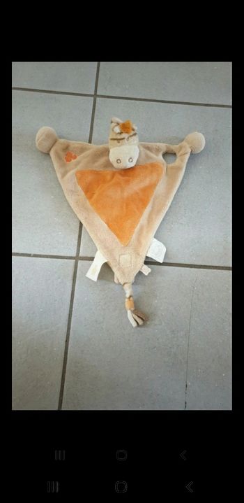 Doudou plat zèbre zamba noukies