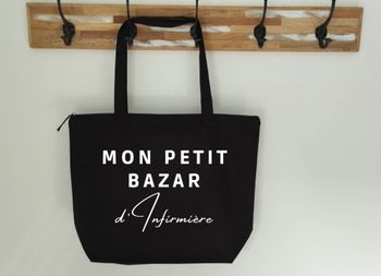 Grand sac cabas zippé infirmière - cadeau infirmière