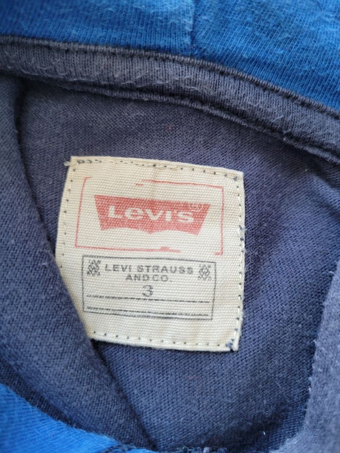 T-shirt marine à capuche Levi's 3 ans - photo numéro 4