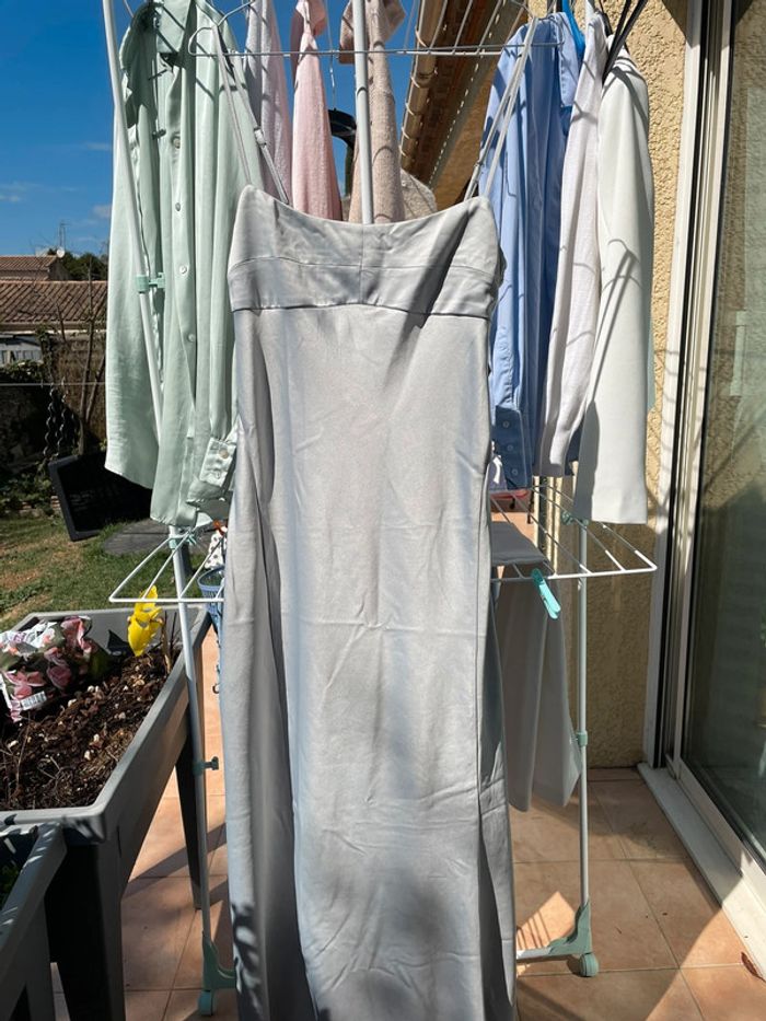 Robe longue gris brillant H&M taille s - photo numéro 2