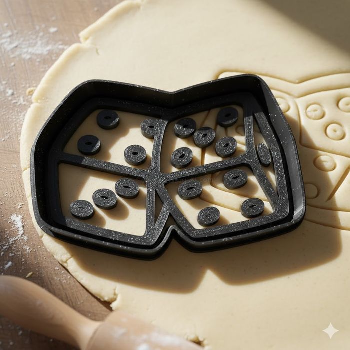 Emporte-pièce domino pour biscuits et pâtisseries créatives - 8 cm