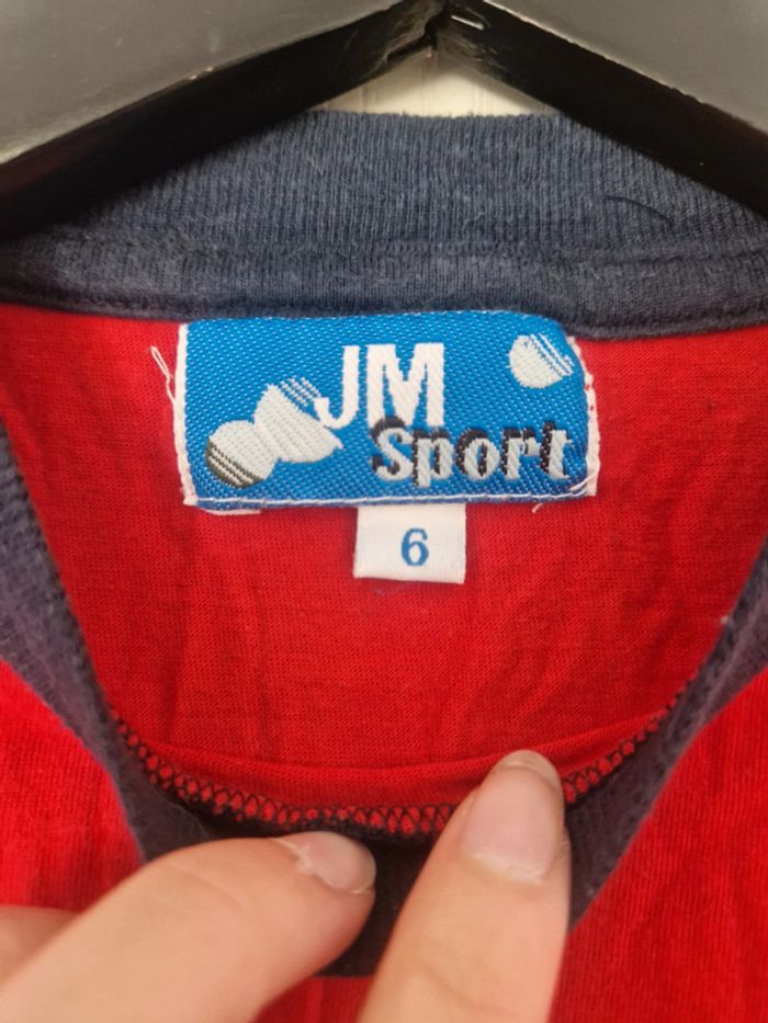 Tee-shirt rouge motif 100% coton garçon Jm sport 6 ans - photo numéro 4