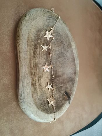 Bracelet de cheville étoiles de mer doré