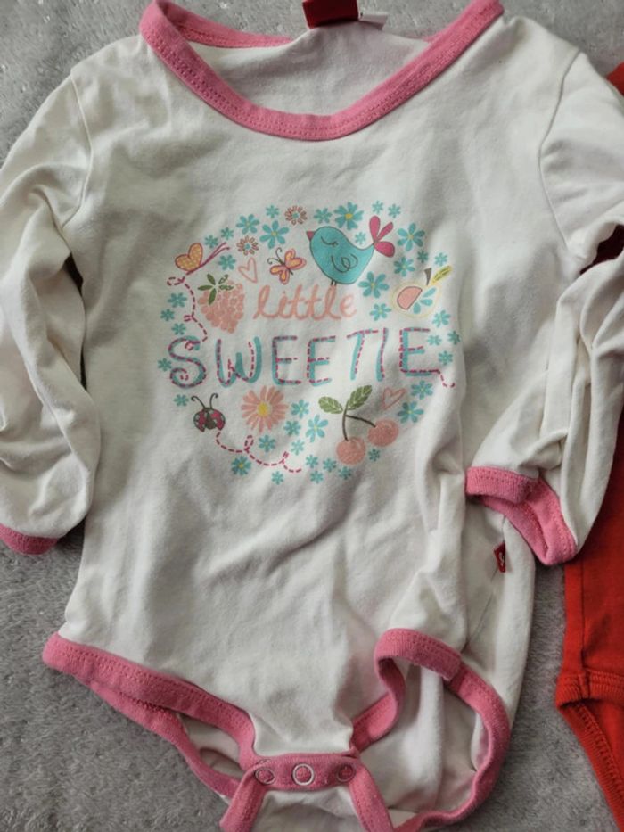 Lot de 4 bodies manches longues 12 mois - photo numéro 5