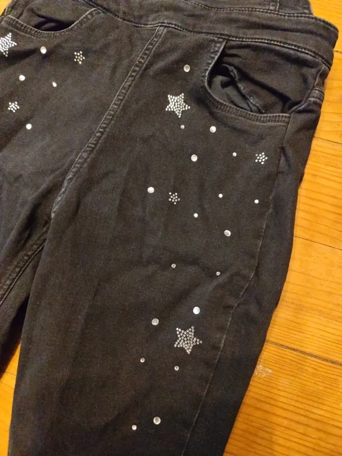Salopette jean noir denim stretch 36 H&M TBE - photo numéro 2