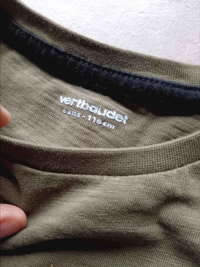 Tee shirt manches longues vertbaudet 6 ans animaux de la forêt protect nature - photo numéro 3