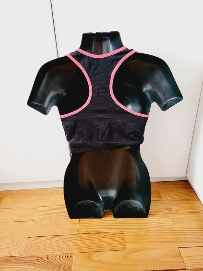 Haut sport brassière top Kaytan noir rose renforts poitrine taille L 40 activité yoga fitness - photo numéro 5