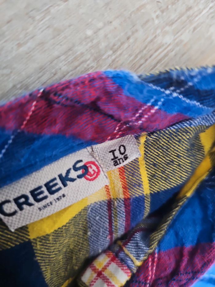 Chemise longue manche garçon taille 10 ans marque creeks - photo numéro 5