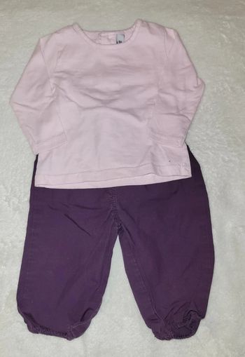Ensemble 6 mois pantalon et t-shirt ML