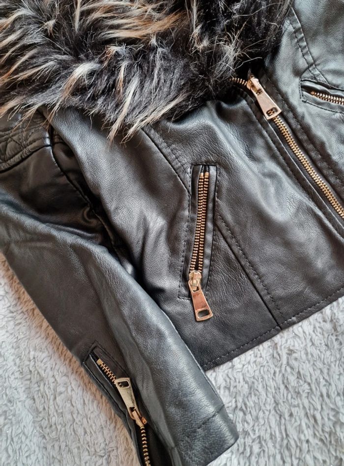 Veste manteau cuir 6 ans - photo numéro 6