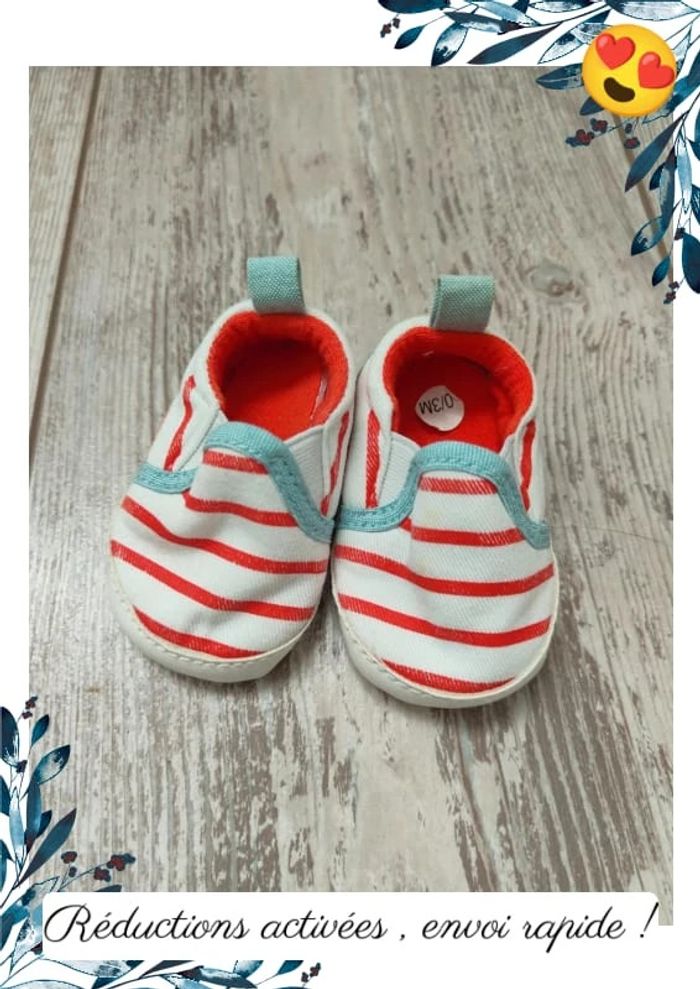 Chaussures bébé marinière 0/3mois