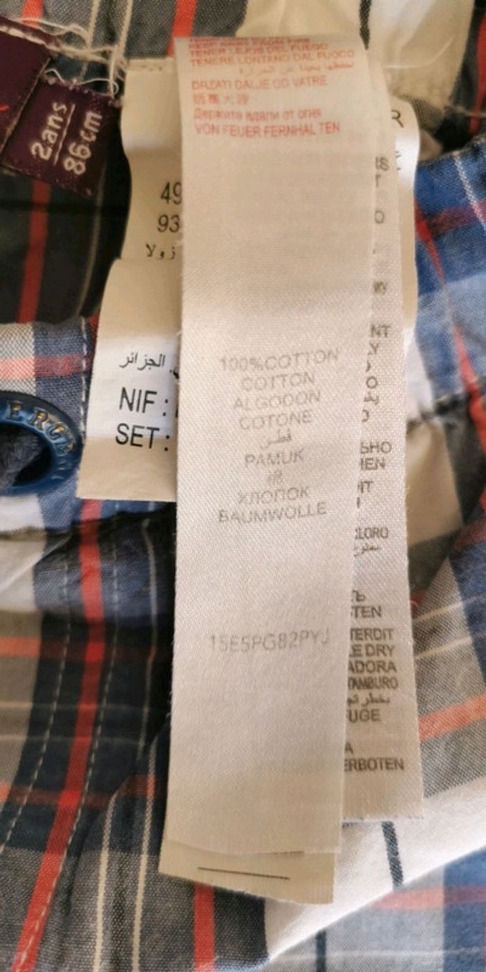 Short à carreaux Sergent Major 2 ans - photo numéro 3