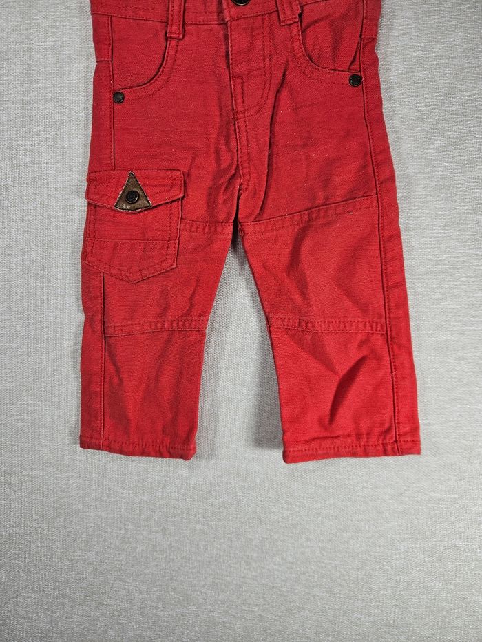 Pantalon rouge tape à l'œil 3 mois - photo numéro 3